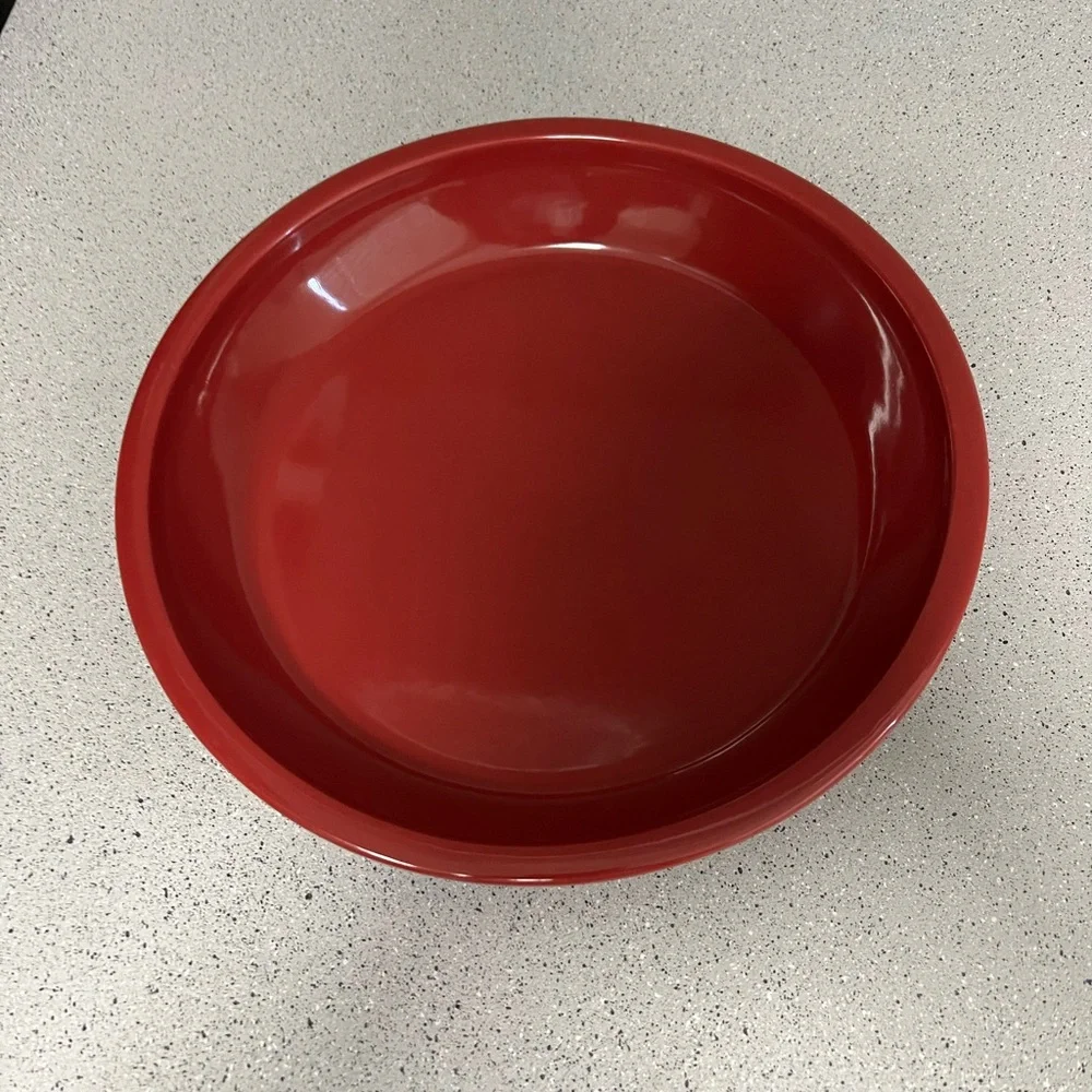 Red Apple Shaped Ceramic Dish